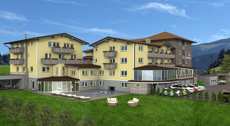 Hotel mit Pool - Visualisierung