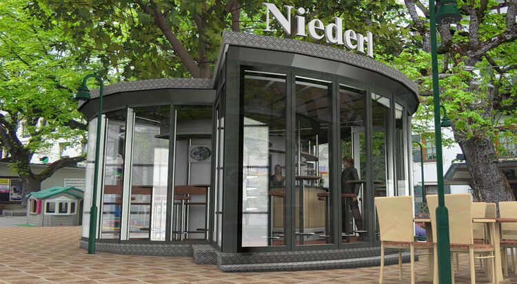 Niederl Pavillon - Einreichplan und Visualisierung