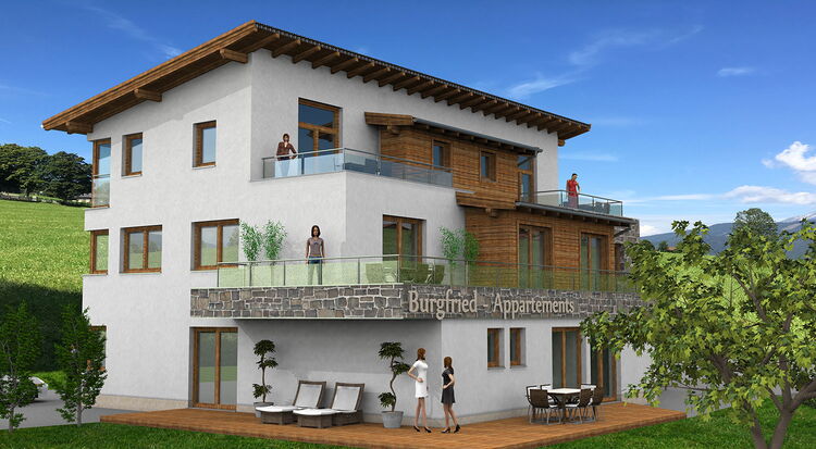 Visualisierung Burgfried durch Tritscher Planung Schladming